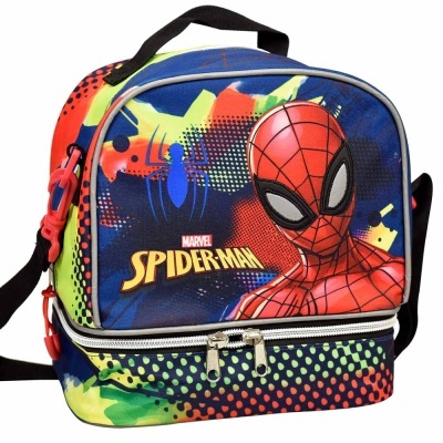 Mochila infantil Homem-Aranha colorida com imagem e logo Marvel Spider-Man