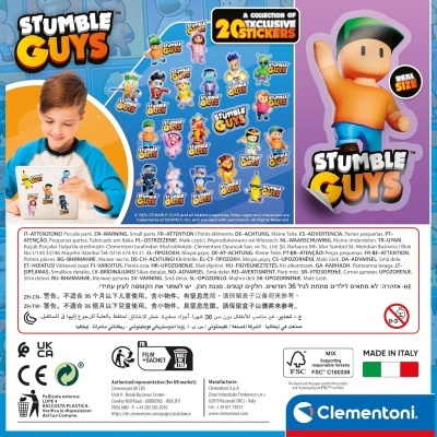 Embalagem de figurinhas autocolantes Stumble Guys coloridas com personagens animados