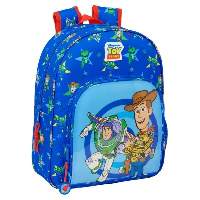 Mochila azul Toy Story com Woody e Buzz Lightyear