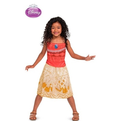 Conjunto infantil Disney Princess Moana com saia e top em fundo branco