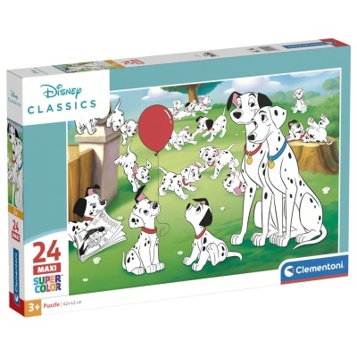 Caixa de quebra-cabeças Disney Classics dos 101 Dálmatas com 24 peças.