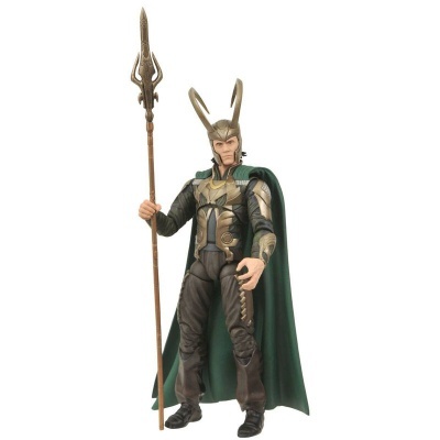 Figura de ação Loki com cetro e capa verde