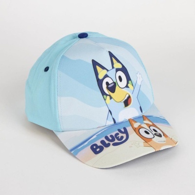 Boné azul infantil com estampa do desenho animado Bluey