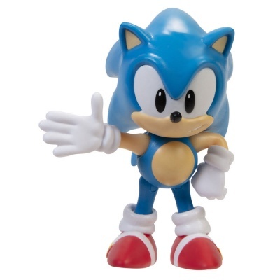 Figura colecionável de Sonic the Hedgehog azul com luvas e sapatos vermelhos