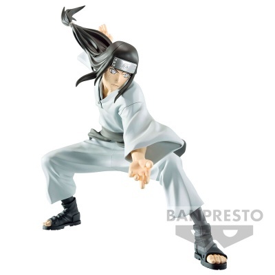 Figura de ação Neji Hyuga Naruto com roupa branca e faixa ninja