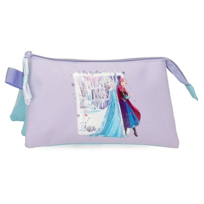 Estojo lavanda com ilustração Frozen Elsa e Anna
