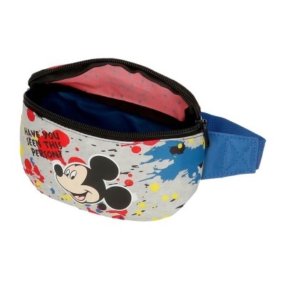 Bolsa cinto Mickey Mouse colorida com fecho de correr