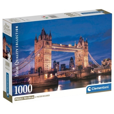 Caixa de puzzle tower bridge 1000 peças Clementoni
