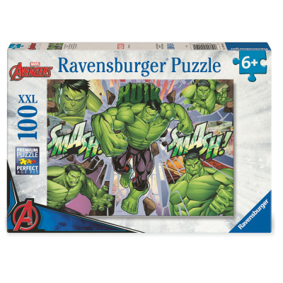 Caixa de quebra-cabeças Ravensburger Puzzle com imagem do Hulk dos Avengers