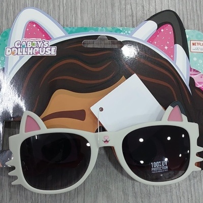 Óculos de sol infantis em forma de gato com embalagem de GABBY'S DOLLHOUSE