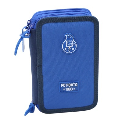 Estojo azul FC Porto com texto 1893 e fechos azuis