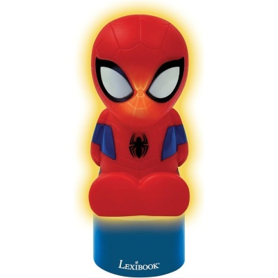 Luminária de mesa Spiderman em vermelho e azul com base azul LEXIBOOK