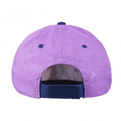 boné lilás com fecho ajustável azul vista traseira