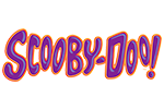 Logótipo de Scooby-Doo em cores laranja e roxo