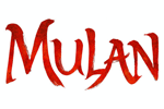 Logotipo da palavra 'MULAN' em vermelho sobre fundo branco