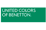 Logótipo UNITED COLORS OF BENETTON em fundo verde