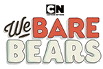 Logotipo We Bare Bears com cores laranja, cinza e verde e logo CN