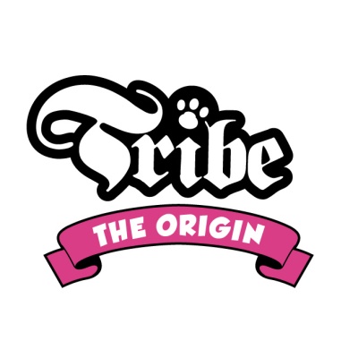 Logótipo preto com pata e faixa rosa com texto branco THE ORIGIN