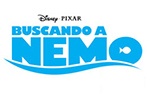 Logo do filme BUSCANDO A NEMO da Disney Pixar em azul sobre fundo branco