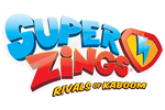 Logótipo do jogo Super Zings em cores vibrantes