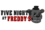 Logótipo de Five Nights at Freddy's com máscara de urso cinza