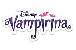 Logótipo Disney Vampirina com morcegos cor-de-rosa