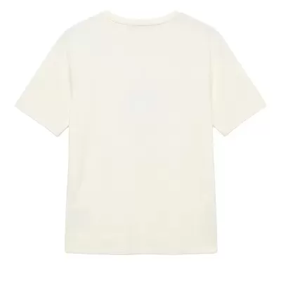 T-shirt branca manga curta vista de costas