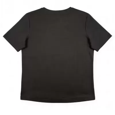 T-shirt preta de manga curta vista de costas