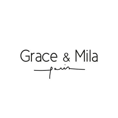 Logótipo Grace & Mila paris em preto e branco