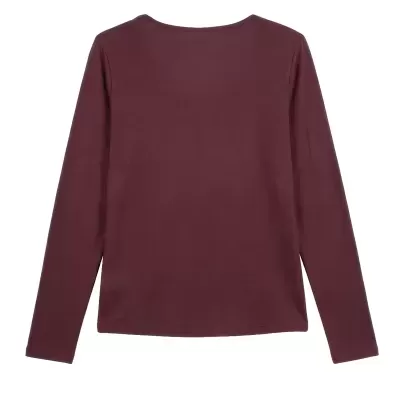 Camisola de manga comprida bordo vista de costas