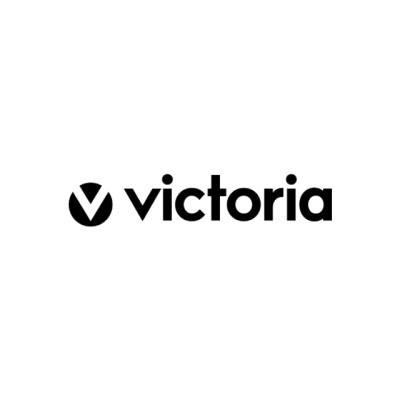 Logótipo da marca victoria em preto sobre fundo branco