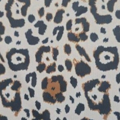 Tecido padrão animal print com palavra Meigallo