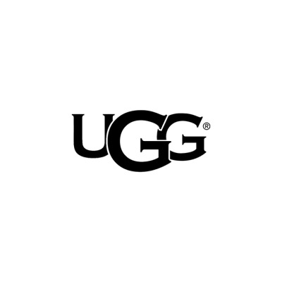 Logótipo da marca UGG em preto sobre fundo branco