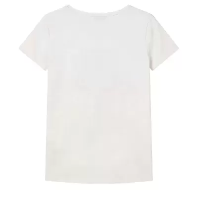 T-shirt branca lisa de manga curta vista de costas