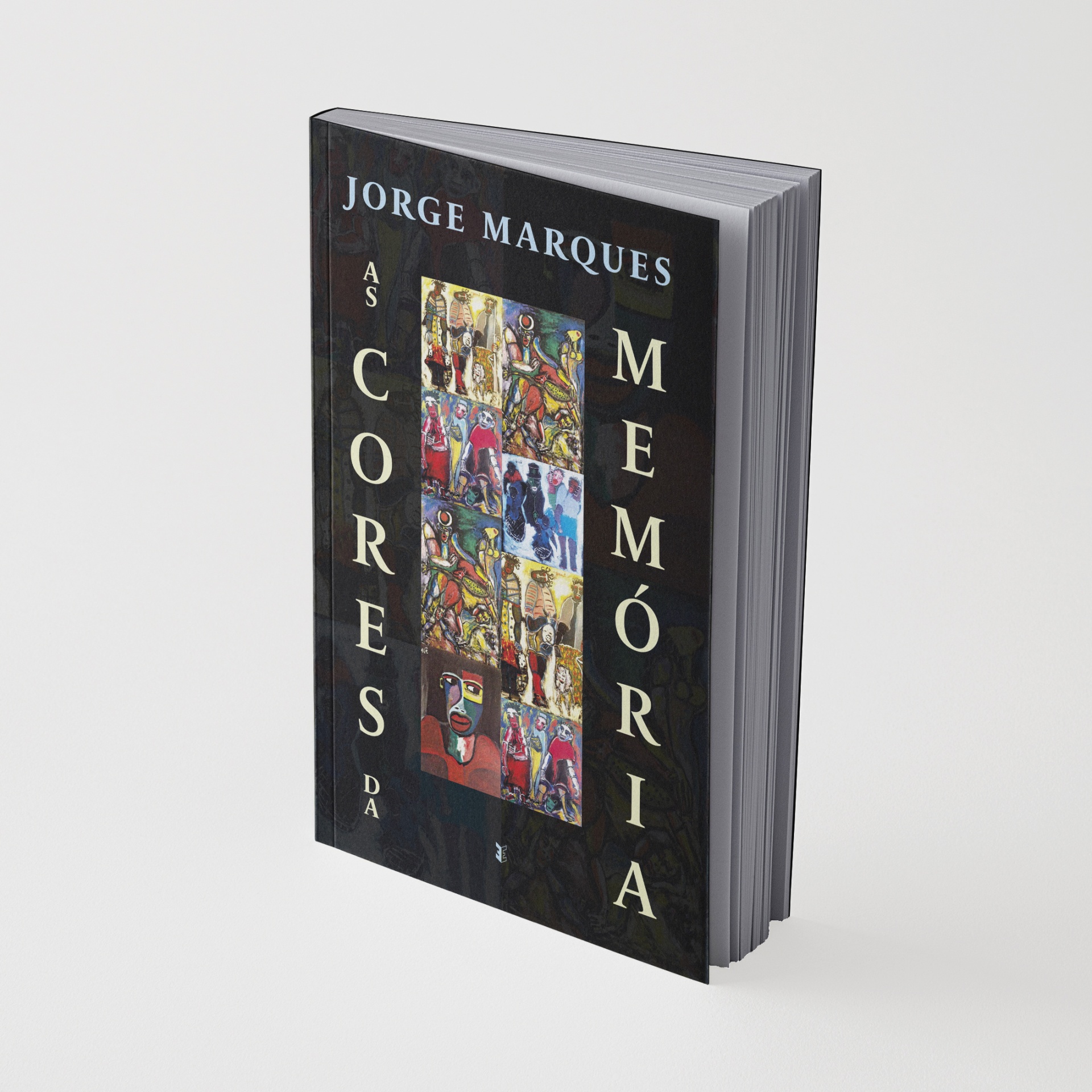 Livro com capa preta e título AS CORES DA MEMÓRIA de Jorge Marques
