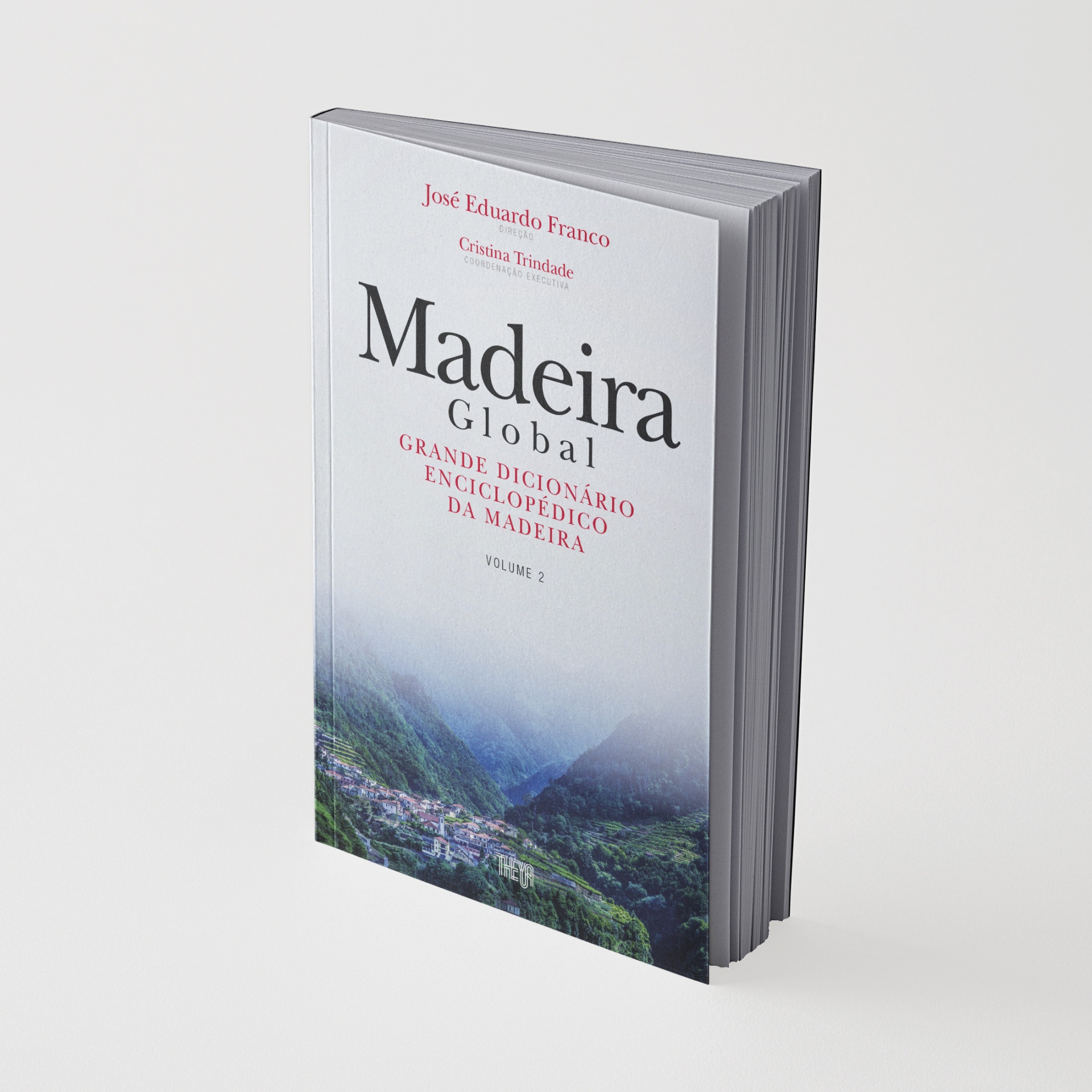 Livro Madeira Global com capa de paisagem montanhosa e texto em português.