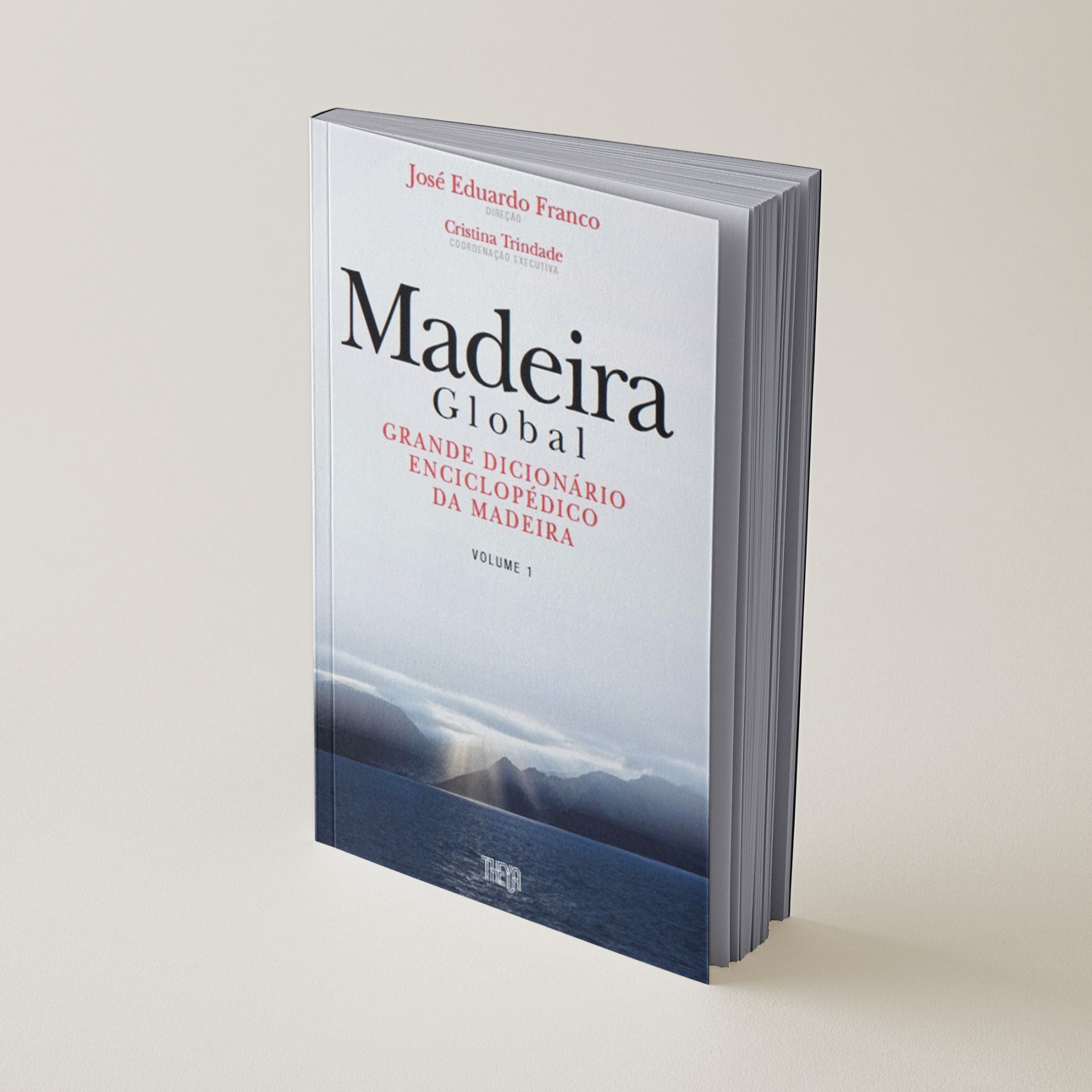 Capa de livro Madeira Global com imagem de paisagem costeira.