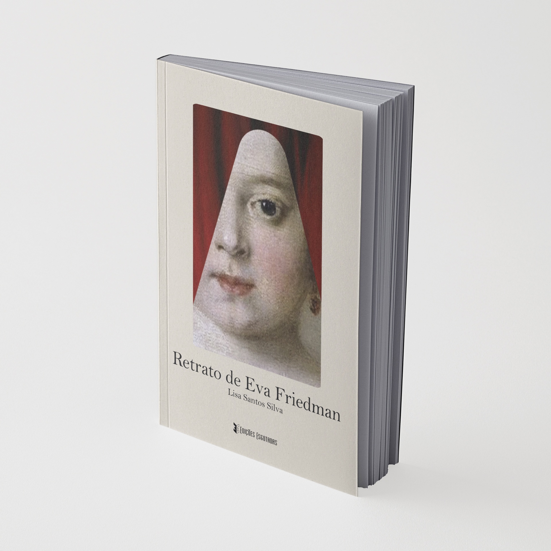 Livro com retrato clássico e capa branca