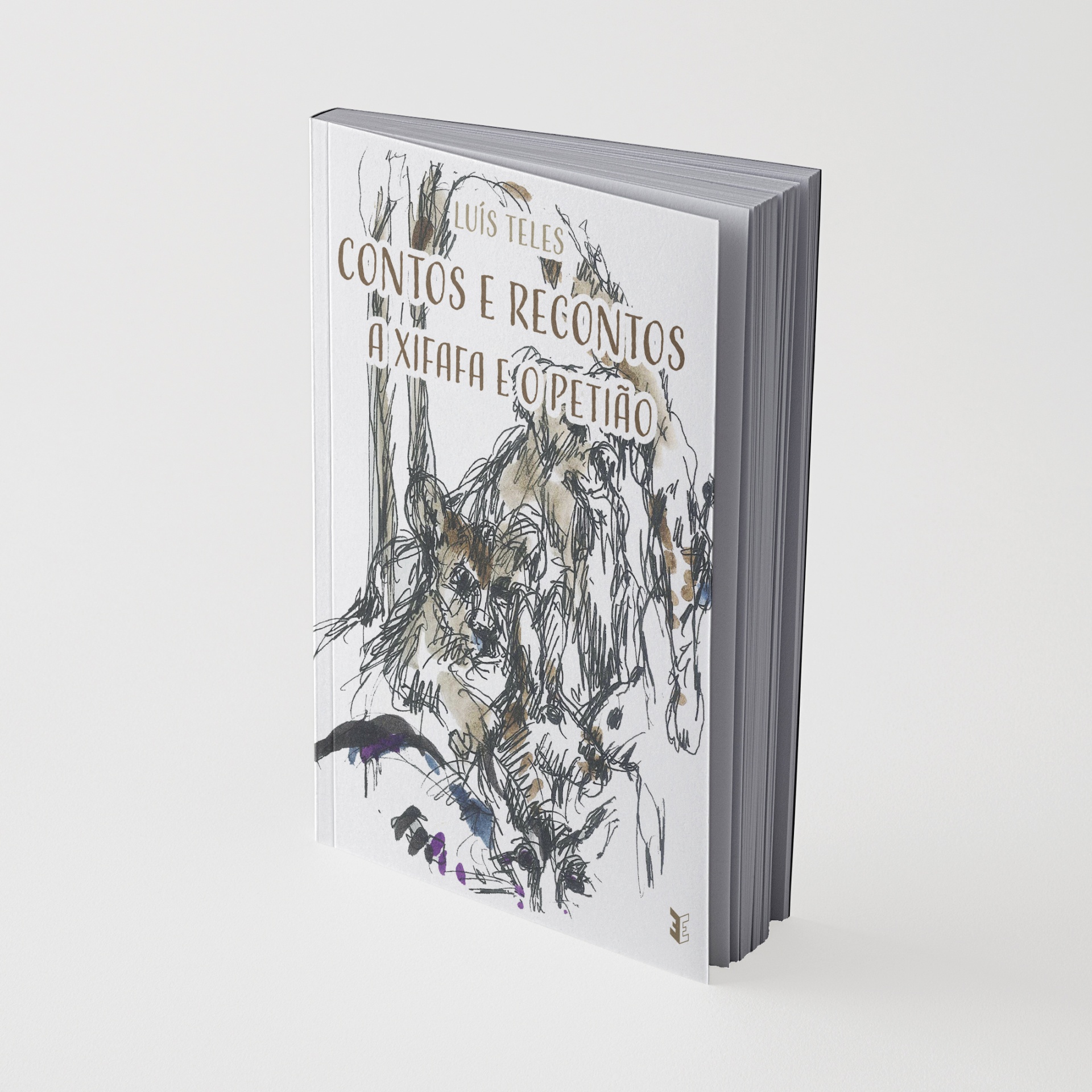 Livro com capa branca e título CONTOS E RECONTOS A XIFAEA E O PETIÃO