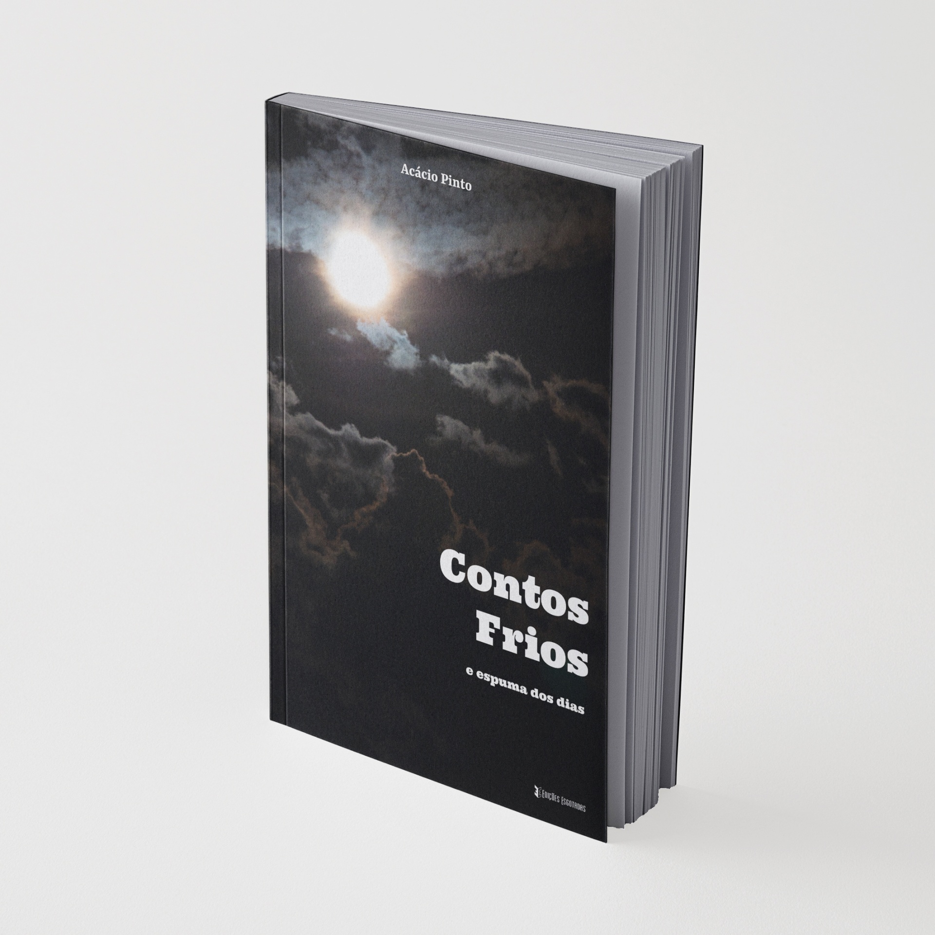 Capa de livro Contos de Frios e espuma dos dias com imagem de olhos e céu nublado