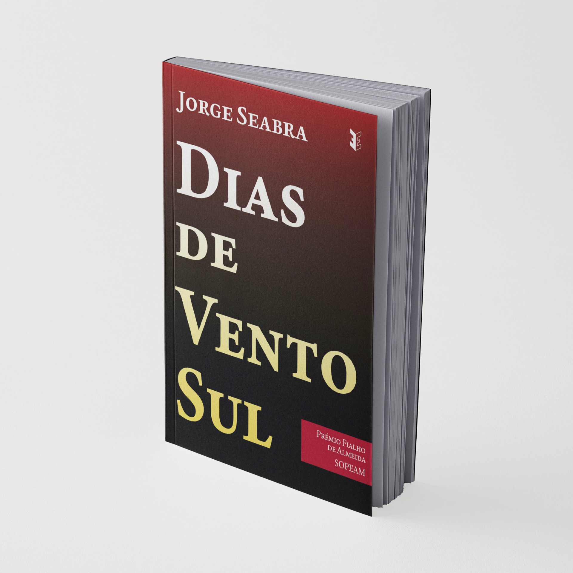 Capa de livro com capa vermelho e preta e texto DIAS DE VENTO SUL.