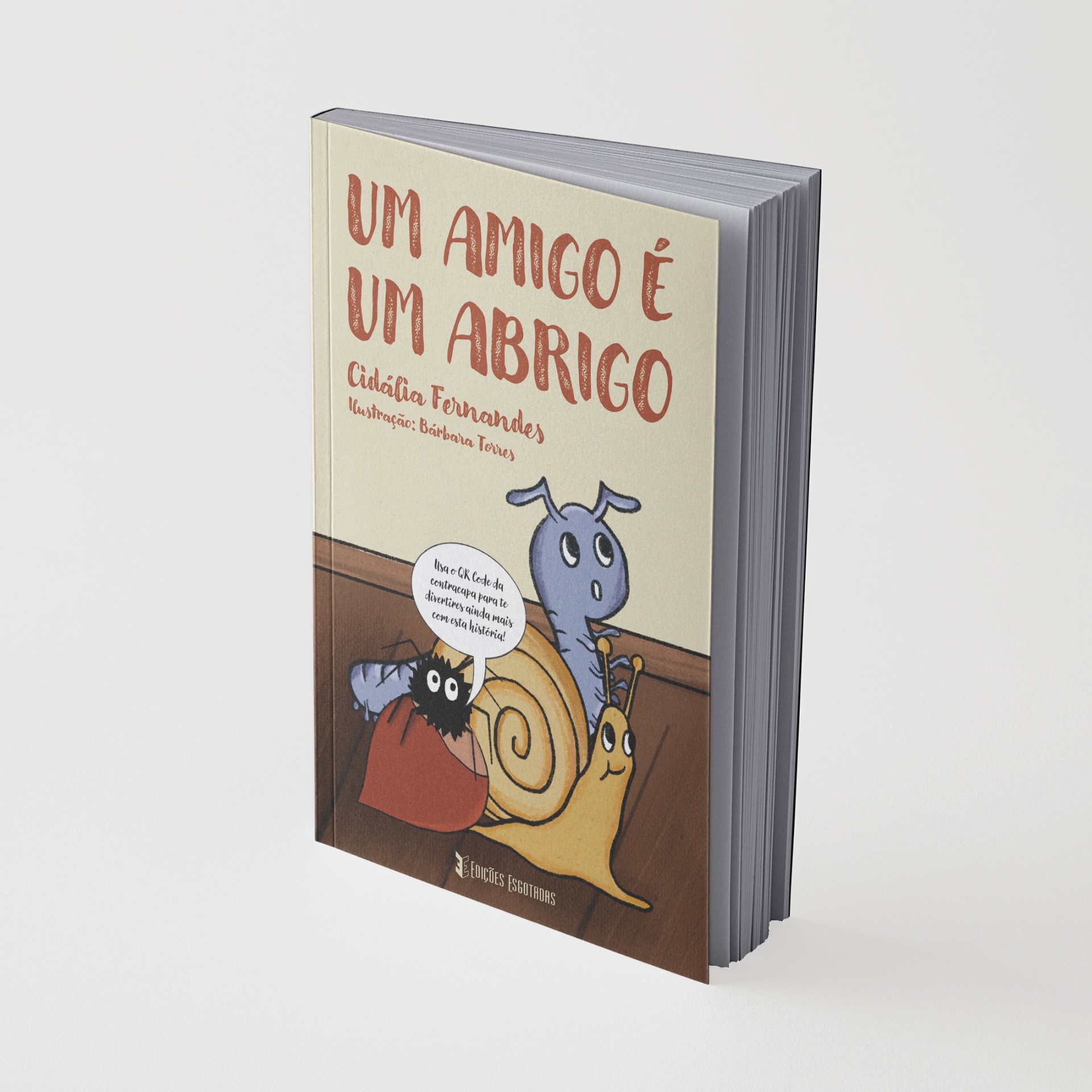 Livro com capa ilustrada e texto em português
