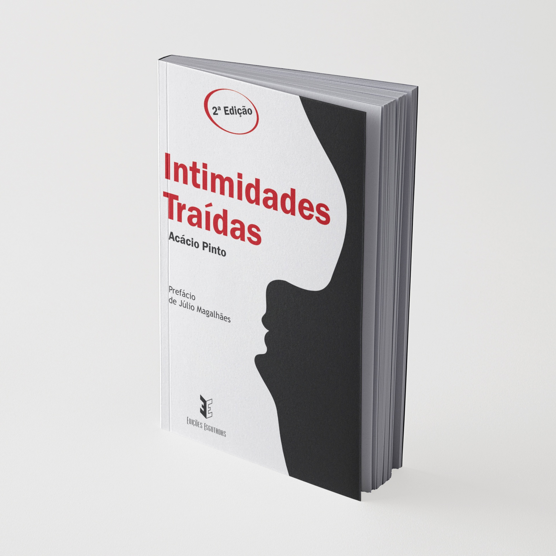 Livro Intimidades Traídas de Acácio Pinto com capa branca, preta e vermelho