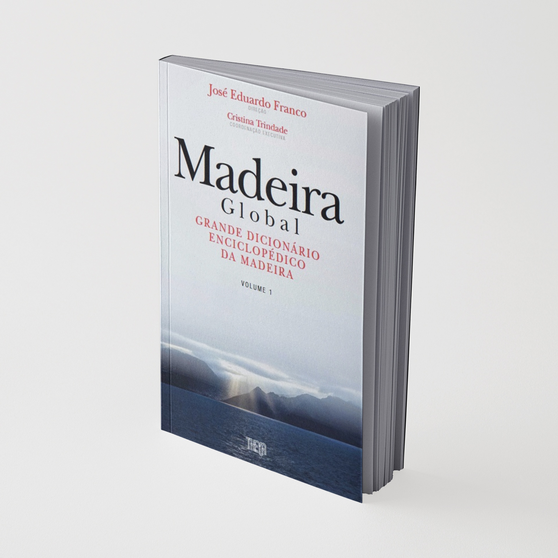 Livro Madeira Global com capa de paisagem mar e montanhas
