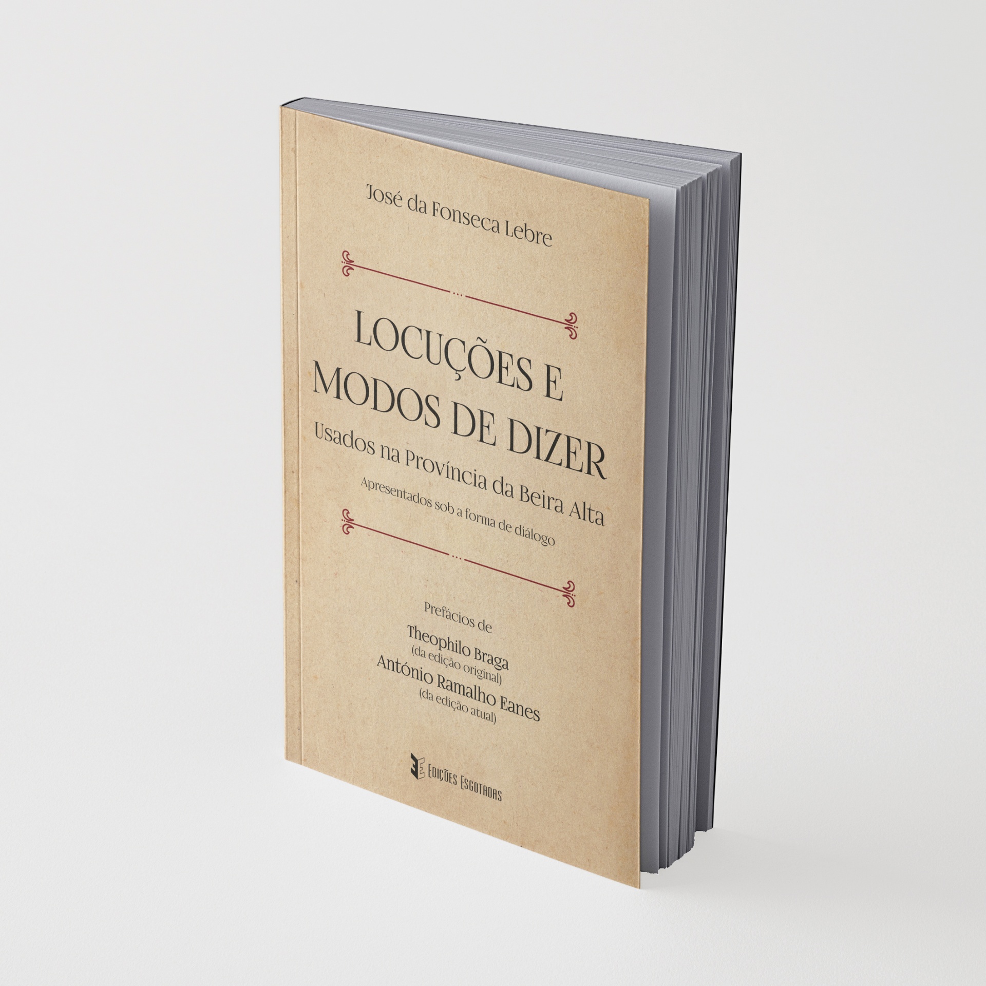 Livro LOUÇÕES E MODOS DE DIZER de José da Fonseca Lebre com capa castanha