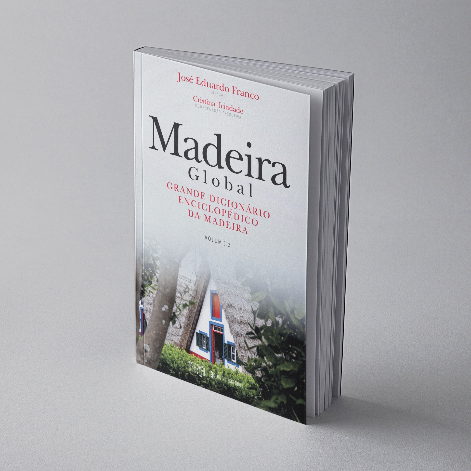 Capa de livro Madeira Global com imagem de casa tradicional da Madeira