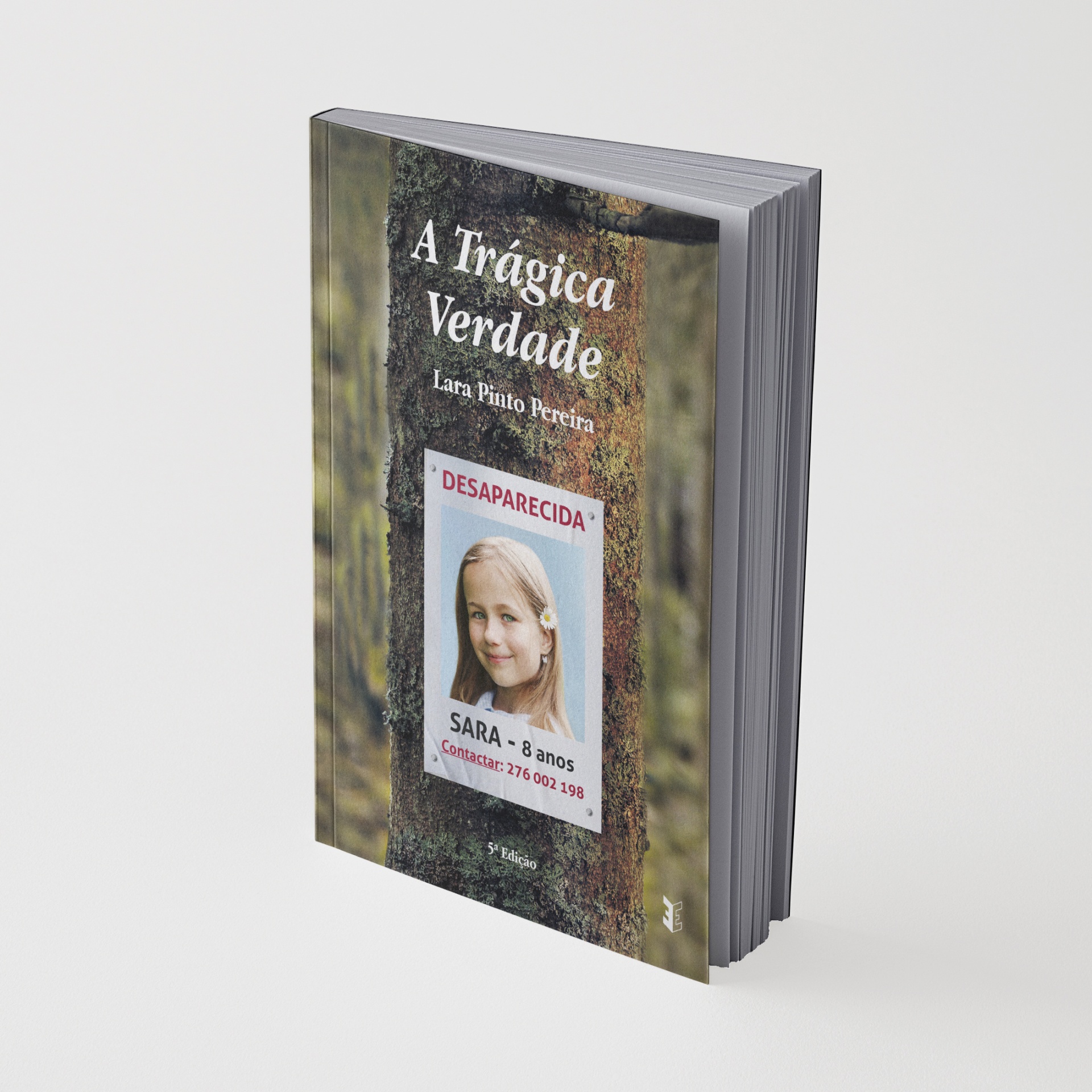 Livro A Trágica Verdade com capa mostrando cartaz de desaparecida com foto de menina e texto
