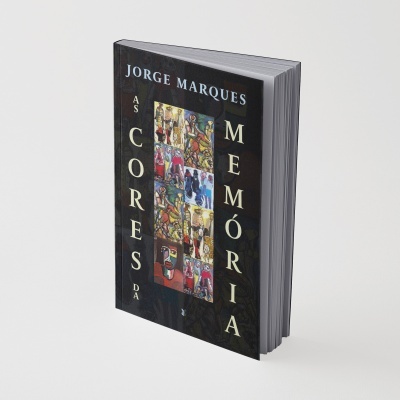 Livro com capa preta e título AS CORES DA MEMÓRIA de Jorge Marques