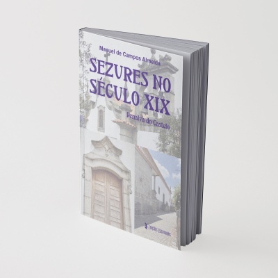Livro SEZURES NO SÉCULO XIX com capa branca e imagens de arquitetura antiga