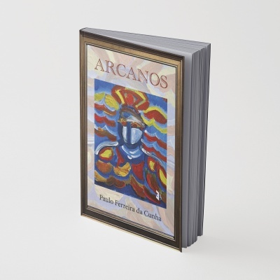 Livro com capa ilustrada e título ARCANO